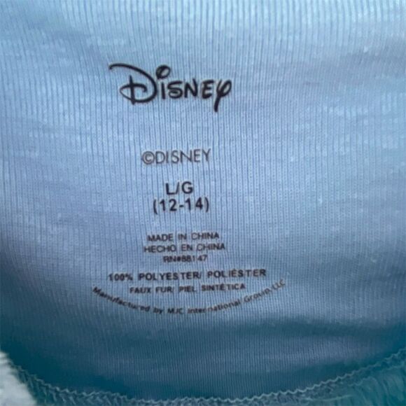 Disney Women's Stitch "Ohana" Blue Lounge Hoodie Size L - Picture 9 of 9